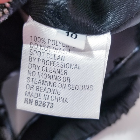 Cameron Blake Metallic Floral Rhinestones Formal Long Dress - Picture 11 of 15